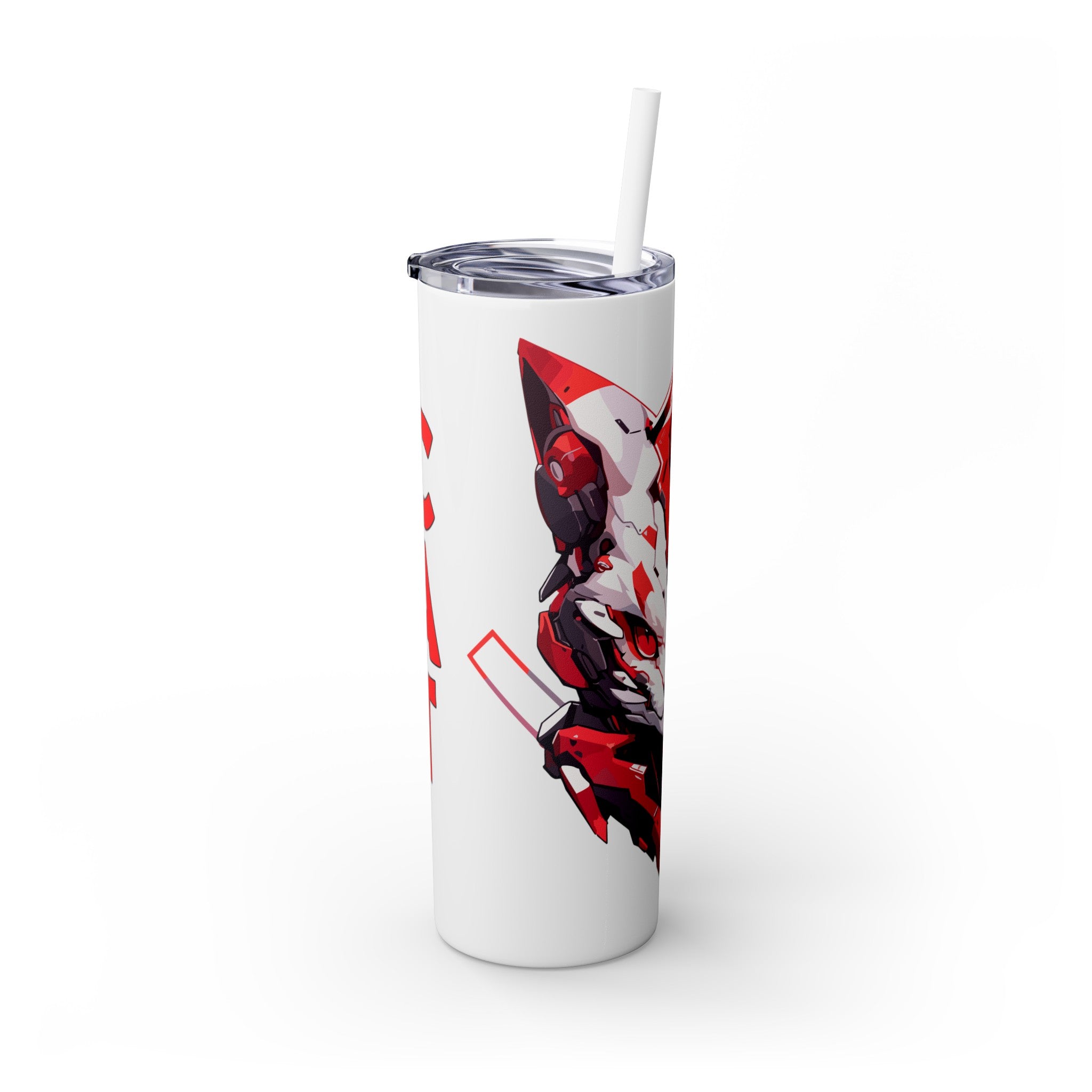 吉祥物标志，20盎司玻璃杯，不锈钢，防漏 T20-2405-Mascot-Cat-010