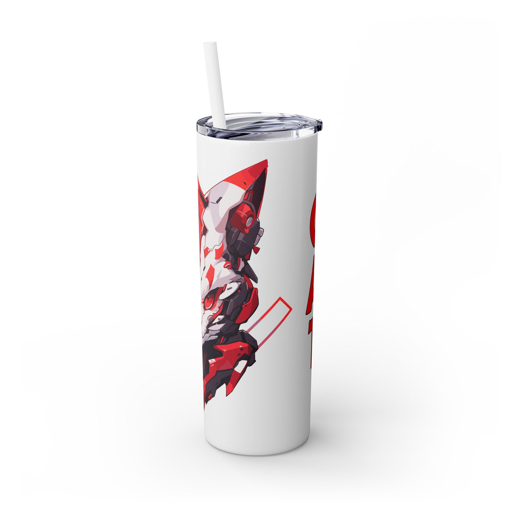 吉祥物标志，20盎司玻璃杯，不锈钢，防漏 T20-2405-Mascot-Cat-010