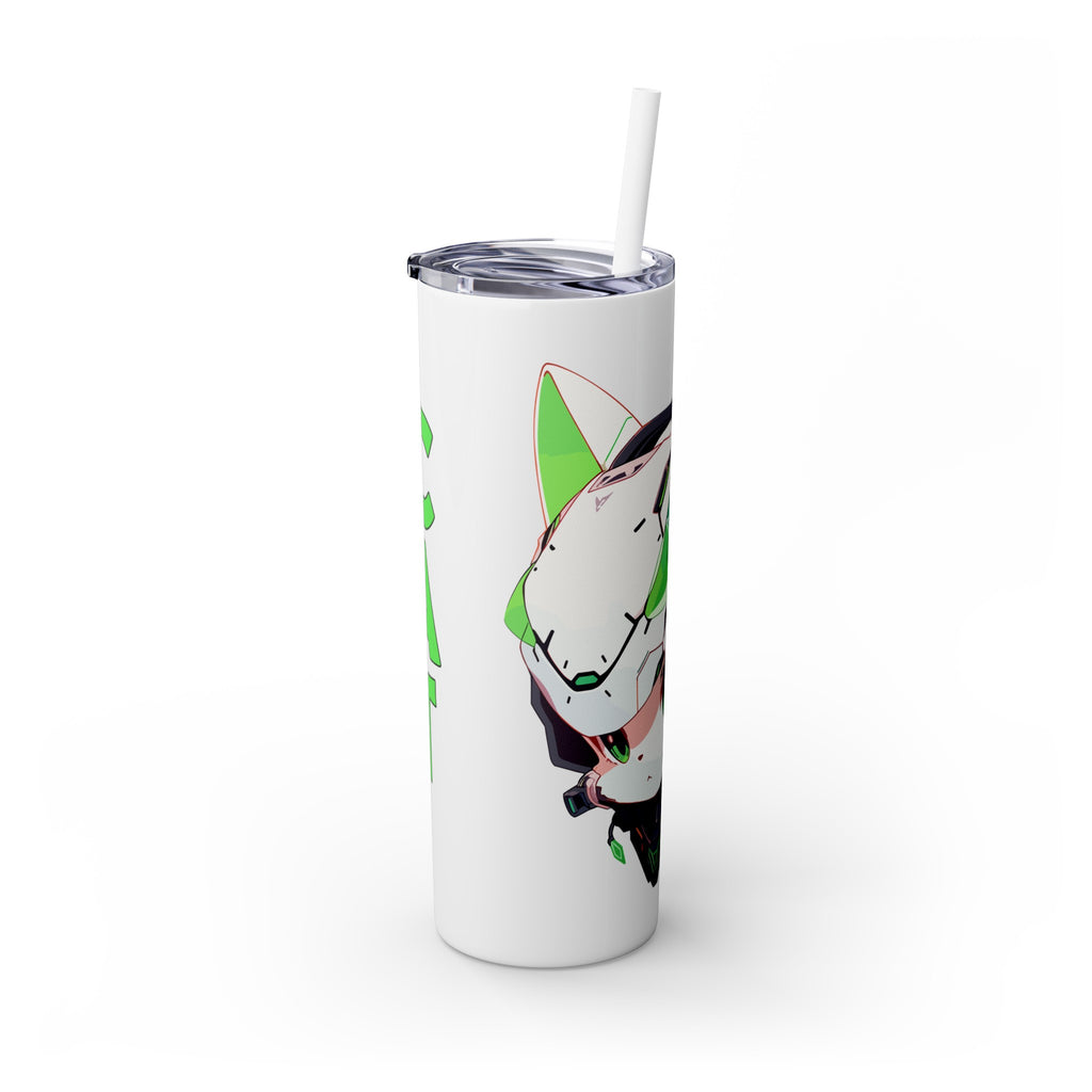 吉祥物标志，20盎司玻璃杯，不锈钢，防漏 T20-2405-Mascot-Cat-012