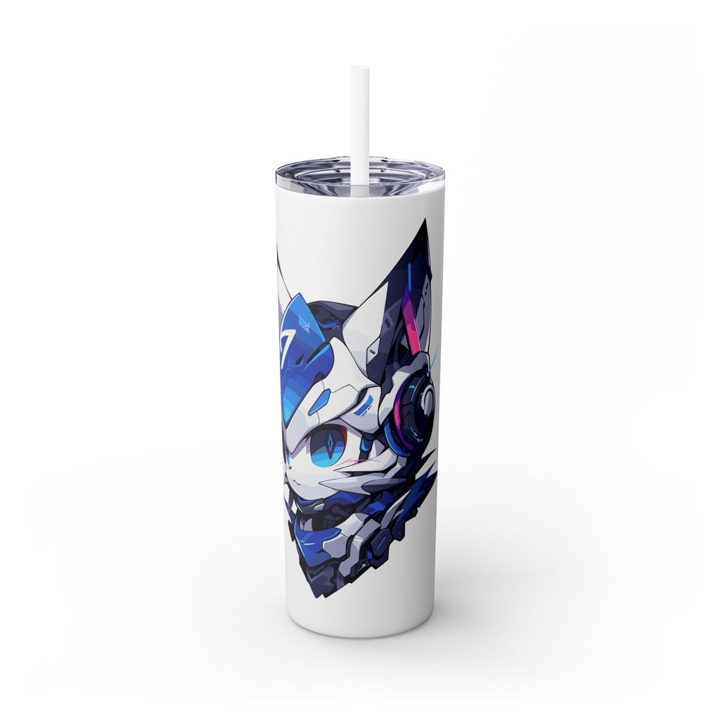 吉祥物标志，20盎司不锈钢杯，防漏 T20-2405-Mascot-Cat-014