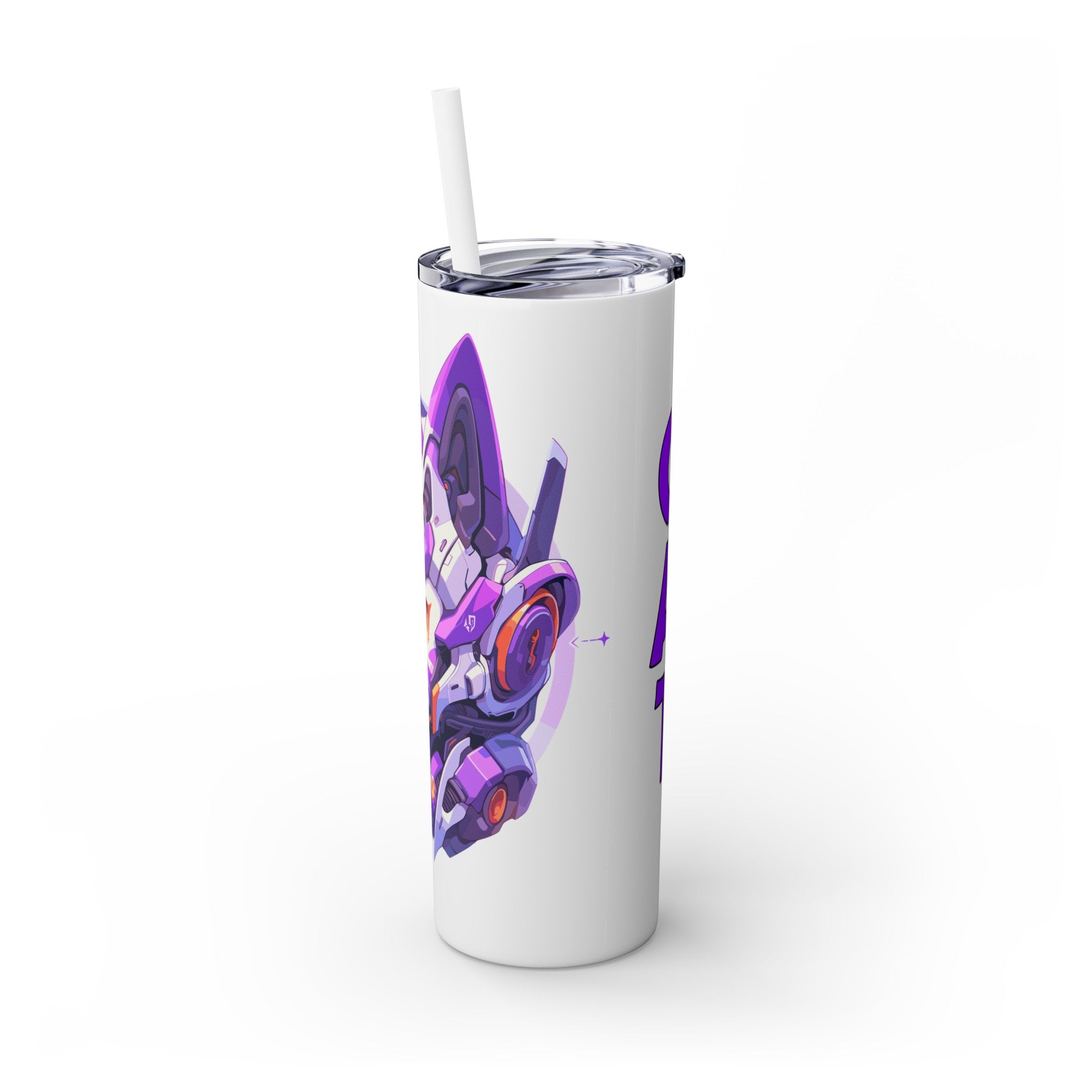 吉祥物标志，20盎司玻璃杯，不锈钢，防漏 T20-2405-Mascot-Cat-015