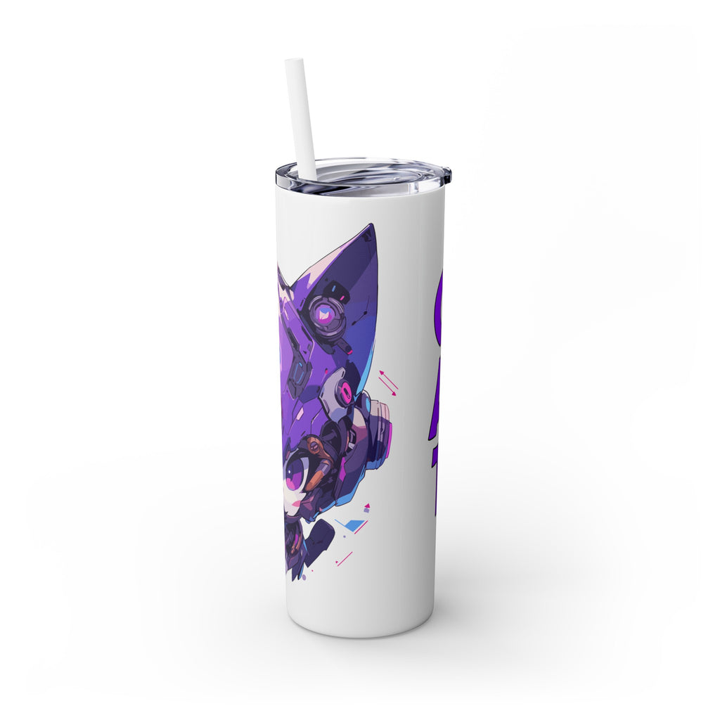 吉祥物标志，20盎司玻璃杯，不锈钢，防漏 T20-2405-Mascot-Cat-016