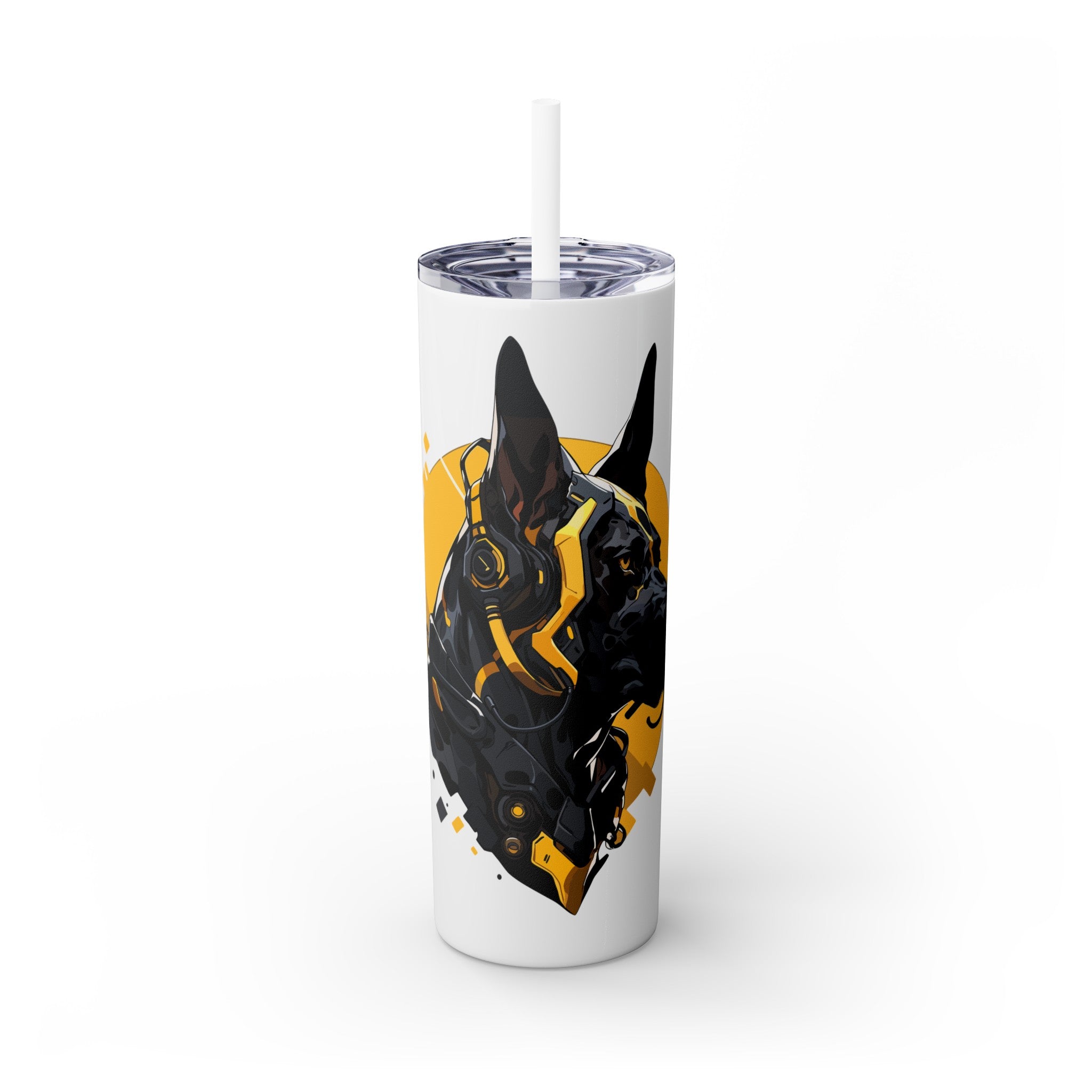 吉祥物标志，20盎司不锈钢杯，防漏 T20-2405-Mascot-Dog-003