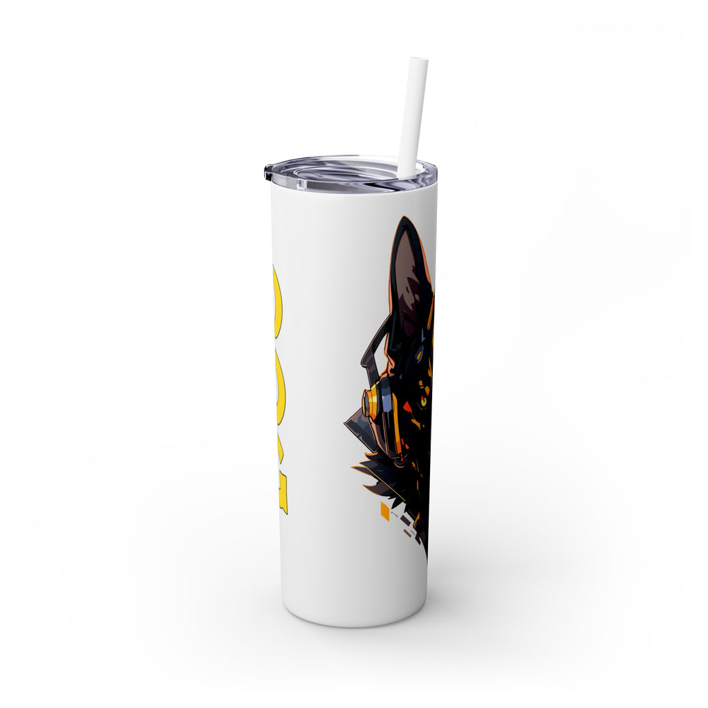 吉祥物标志，20盎司不锈钢杯，防漏 T20-2405-Mascot-Dog-004