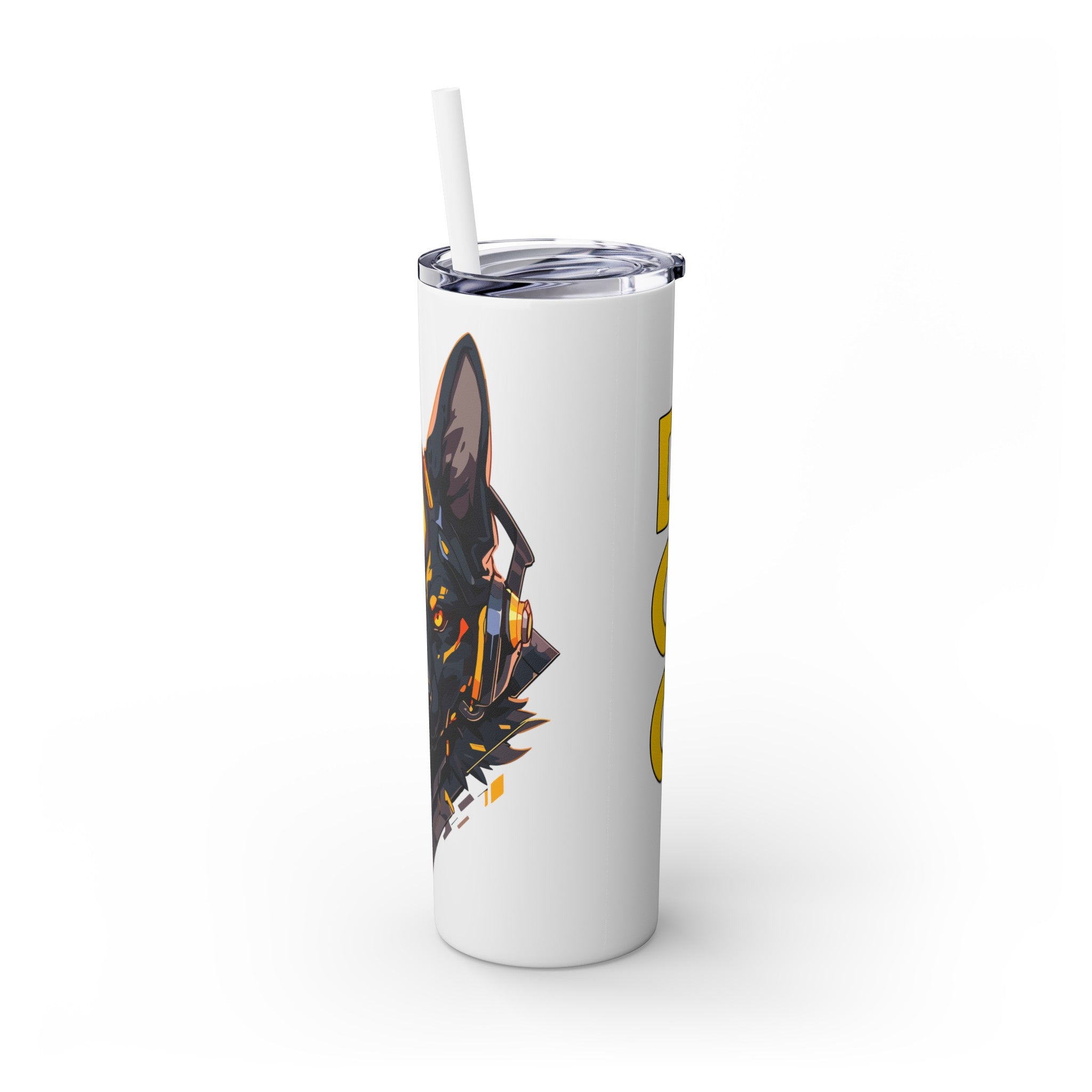 吉祥物标志，20盎司不锈钢杯，防漏 T20-2405-Mascot-Dog-004