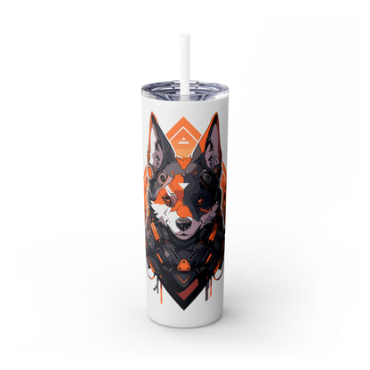 Mascot Logo, 20 Oz Tumbler, Stainless Steel, Leakproof T20-2405-Mascot-Dog-007