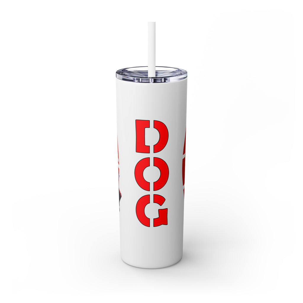 吉祥物标志，20盎司不锈钢杯，防漏 T20-2405-Mascot-Dog-010