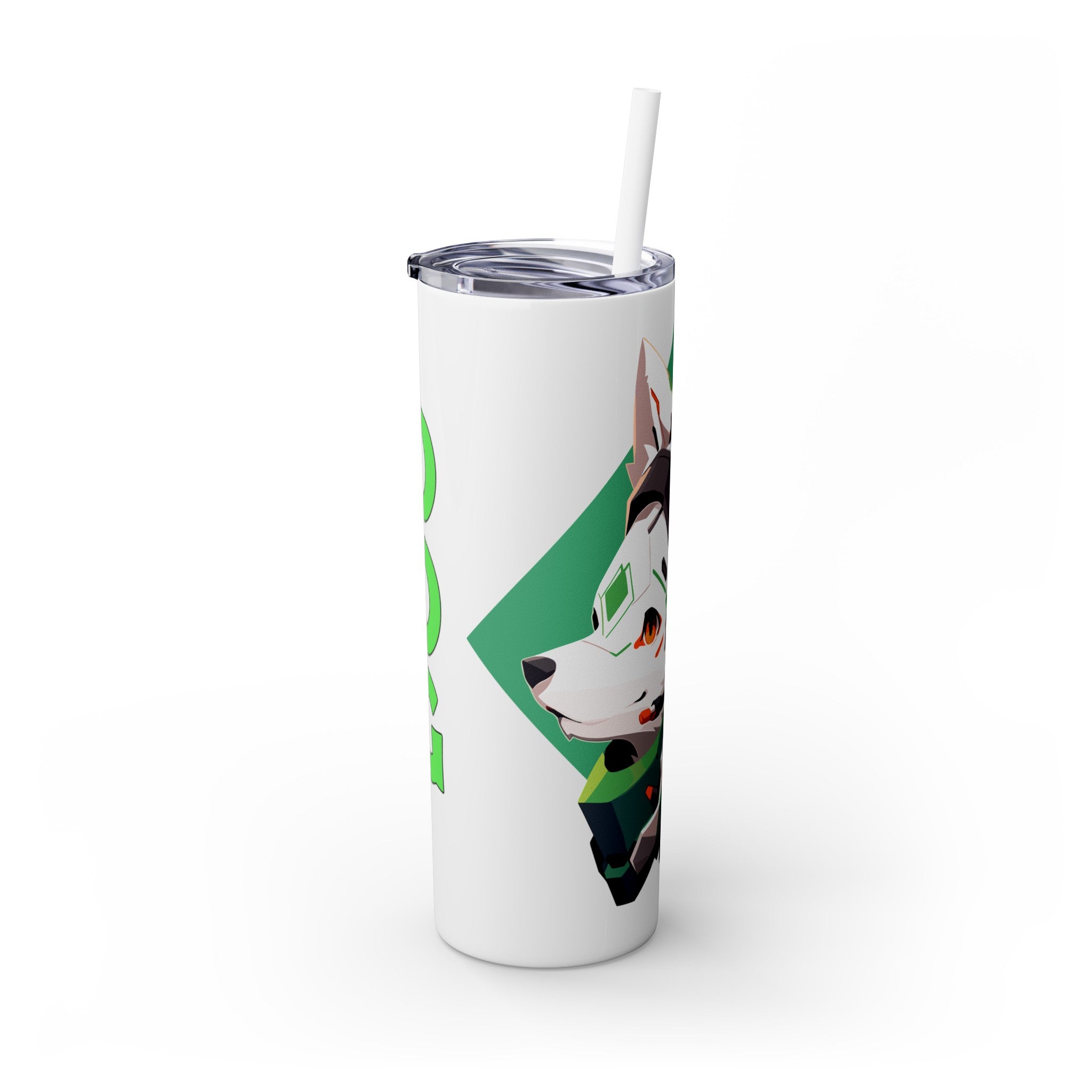 吉祥物标志，20盎司不锈钢杯，防漏 T20-2405-Mascot-Dog-011