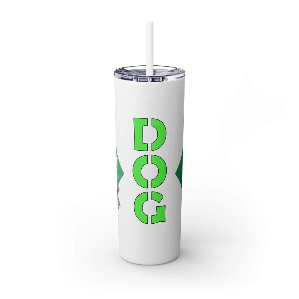 吉祥物标志，20盎司不锈钢杯，防漏 T20-2405-Mascot-Dog-011