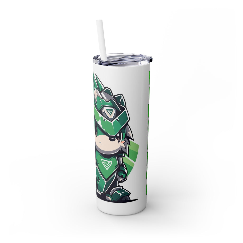 吉祥物标志，20盎司不锈钢防漏玻璃杯 T20-2405-Mascot-Hedgehog-012