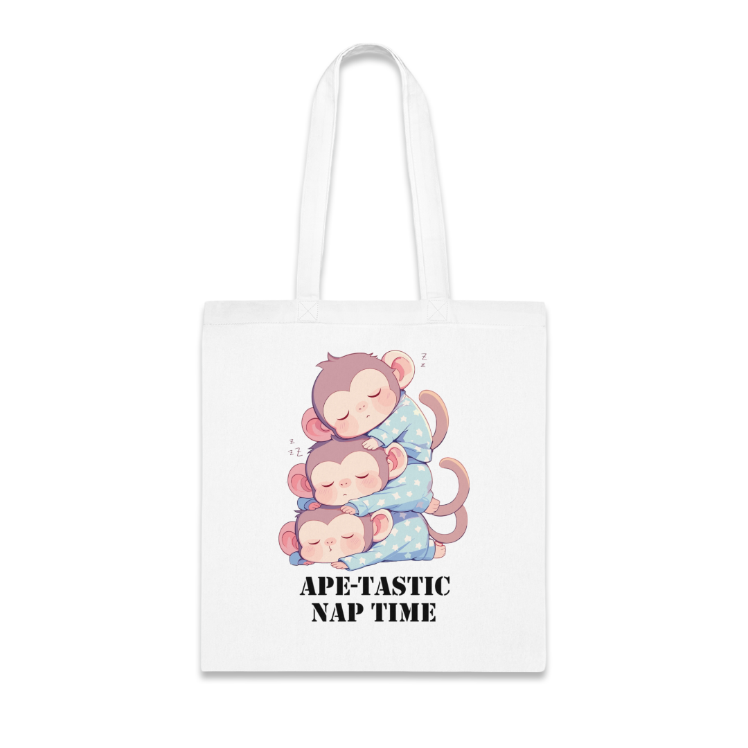 100% Cotton Canvas Tote Bag | Kawaii-Ape-003