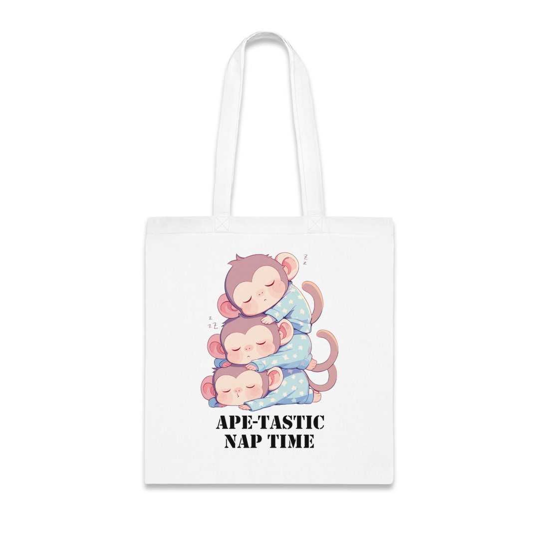 100%纯棉帆布手提袋 | Kawaii-Ape-003