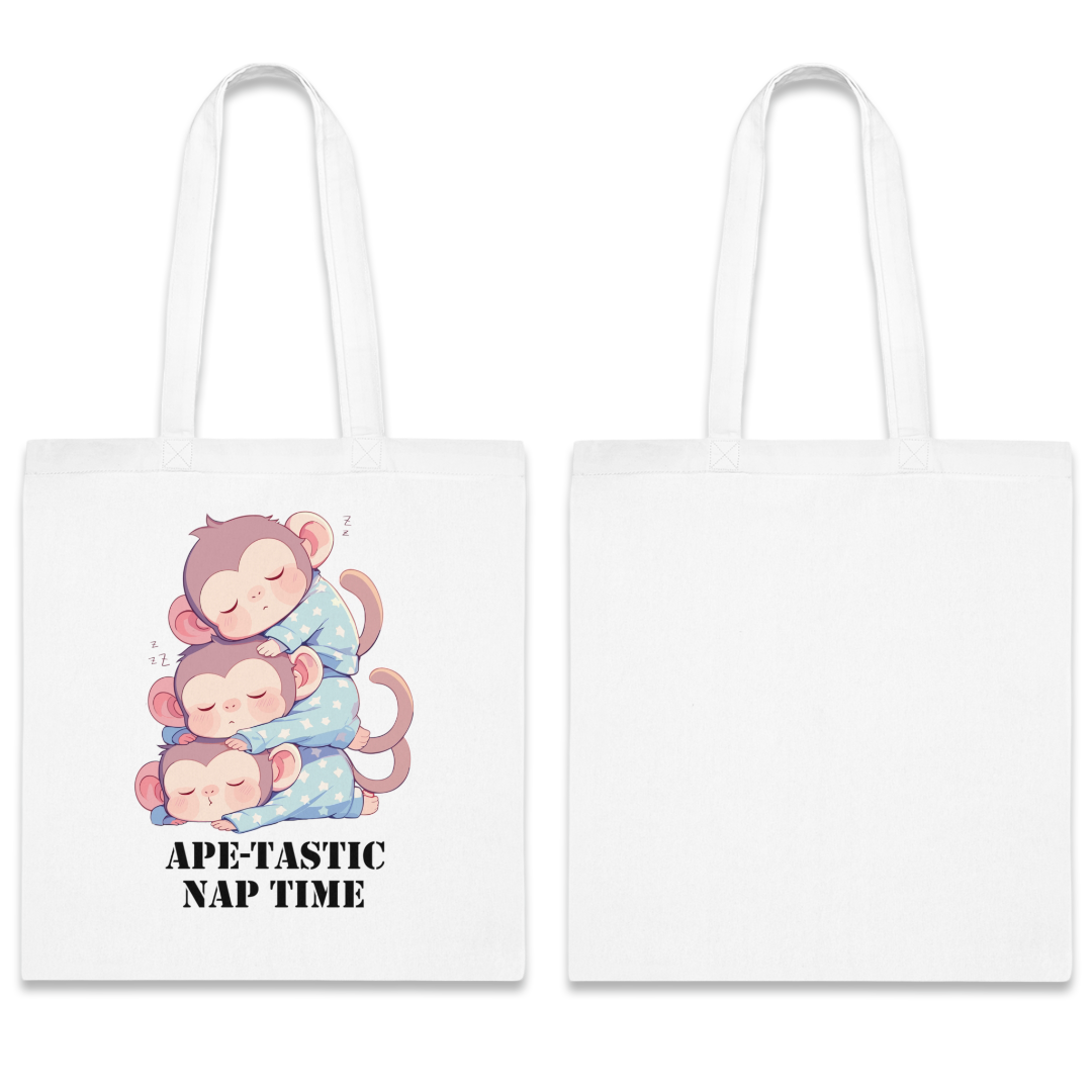 100% Cotton Canvas Tote Bag | Kawaii-Ape-003