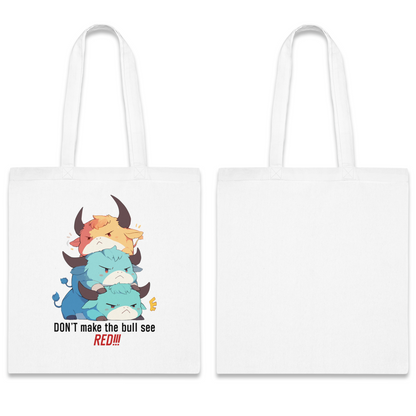 100% Cotton Canvas Tote Bag | Kawaii-Bull-001