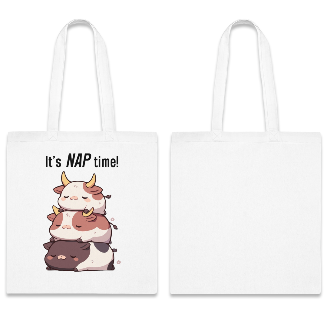 100% Cotton Canvas Tote Bag | Kawaii-Bull-003