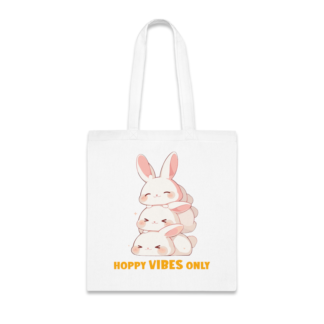 100% Cotton Canvas Tote Bag | Kawaii-Bunny-002