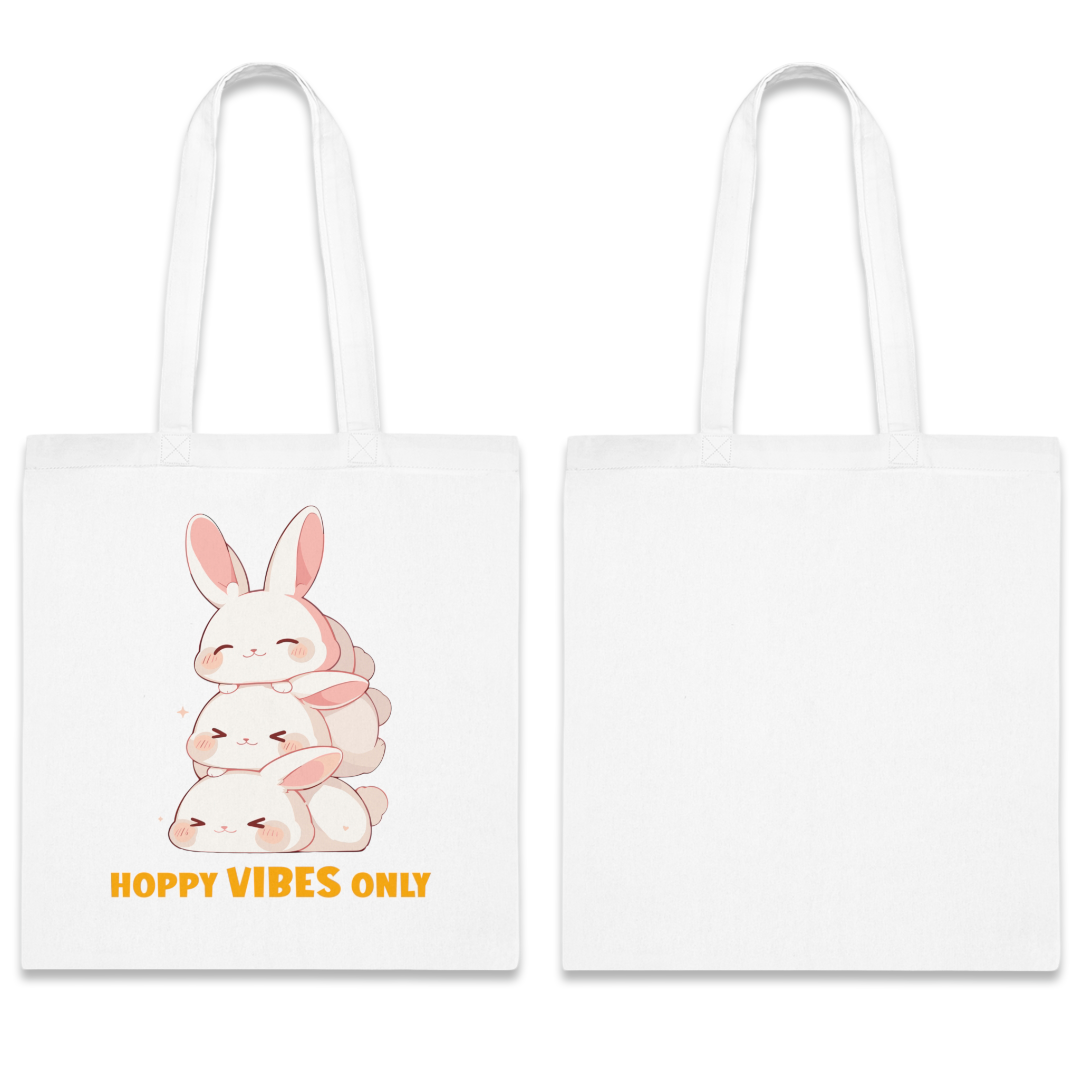 100%纯棉帆布手提袋 | Kawaii-Bunny-002