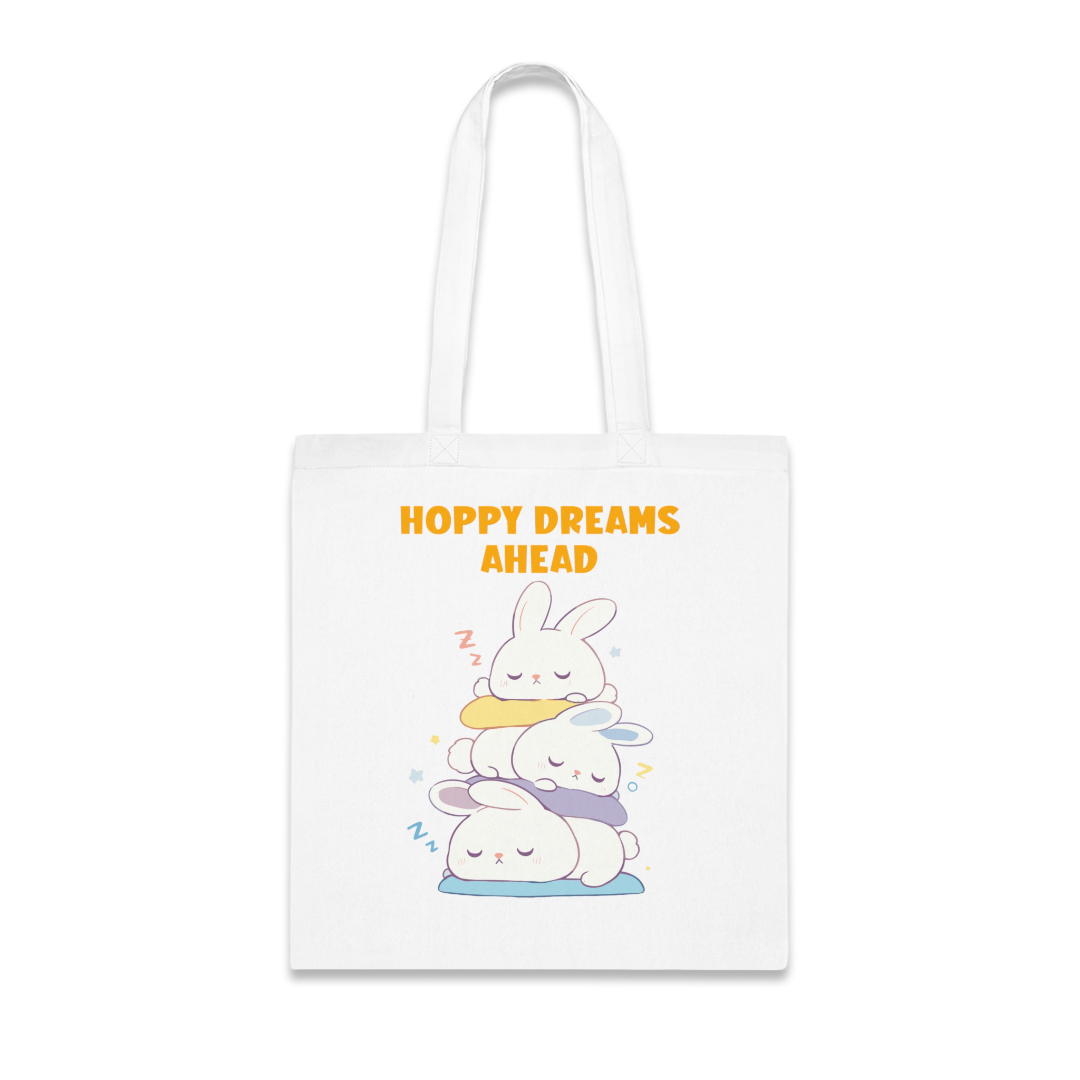 100% Cotton Canvas Tote Bag | Kawaii-Bunny-003