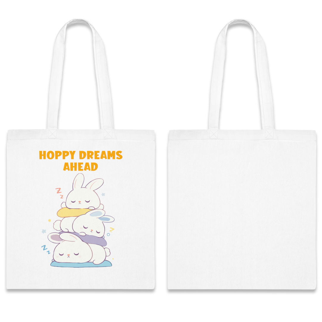 100% Cotton Canvas Tote Bag | Kawaii-Bunny-003