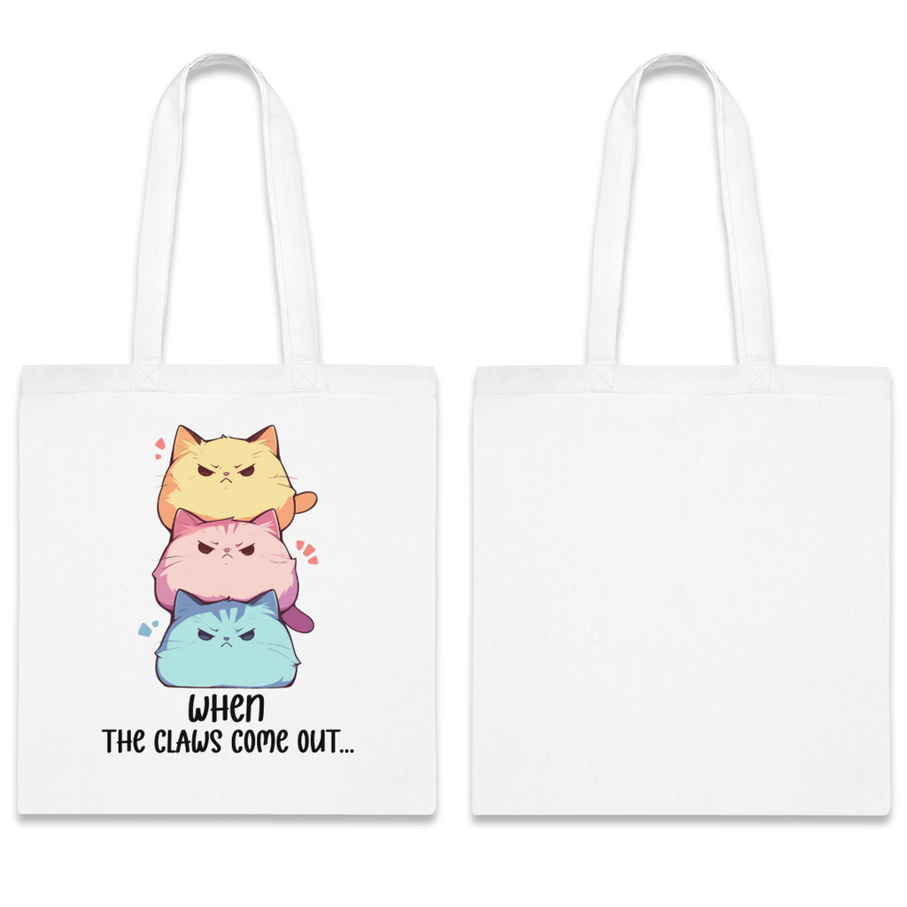 100%纯棉帆布手提袋 | Kawaii-Cat-001