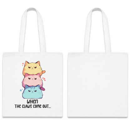 100% Cotton Canvas Tote Bag | Kawaii-Cat-001