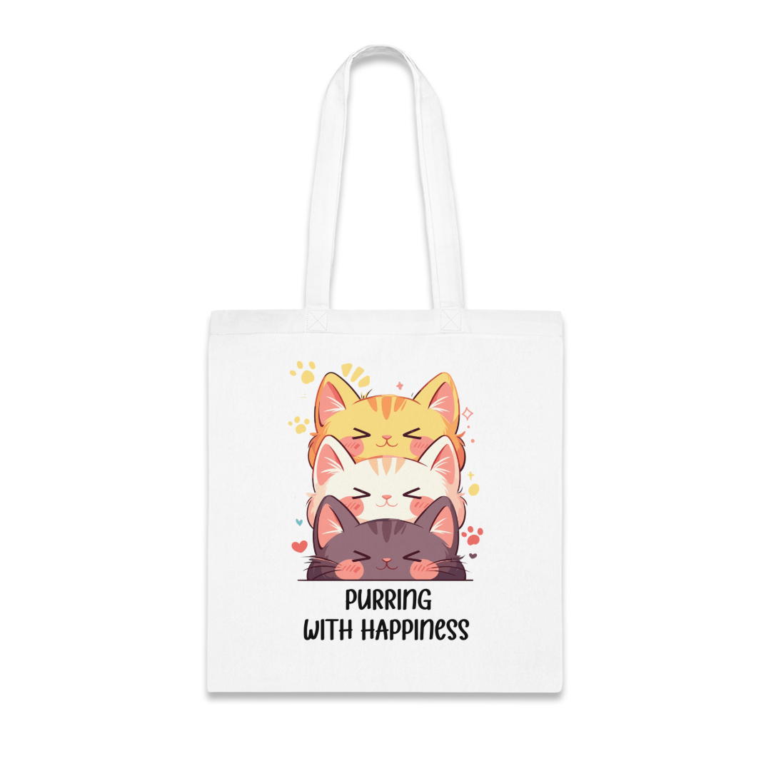 100%纯棉帆布手提袋 | Kawaii-Cat-002
