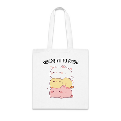 100% Cotton Canvas Tote Bag | Kawaii-Cat-003