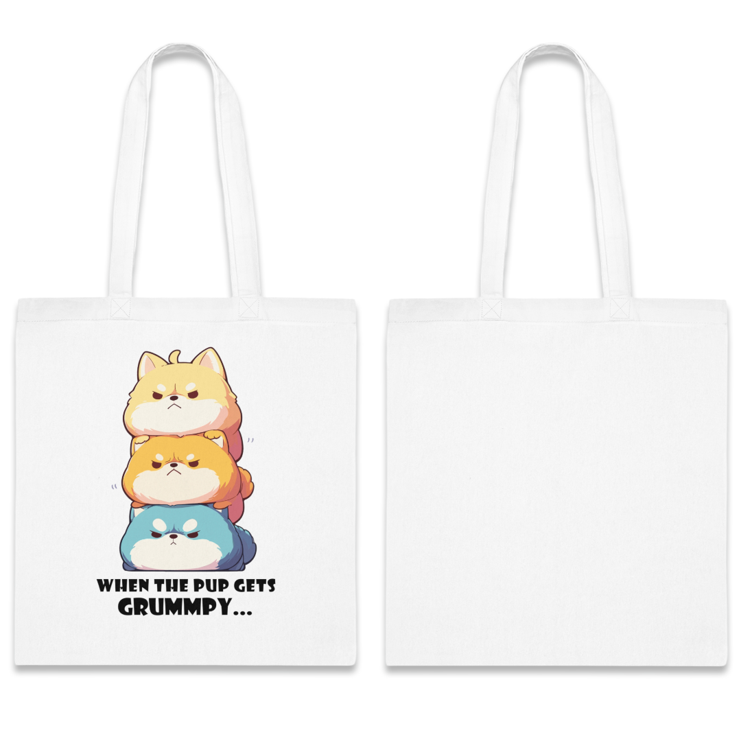 100% Cotton Canvas Tote Bag | Kawaii-Dog-001