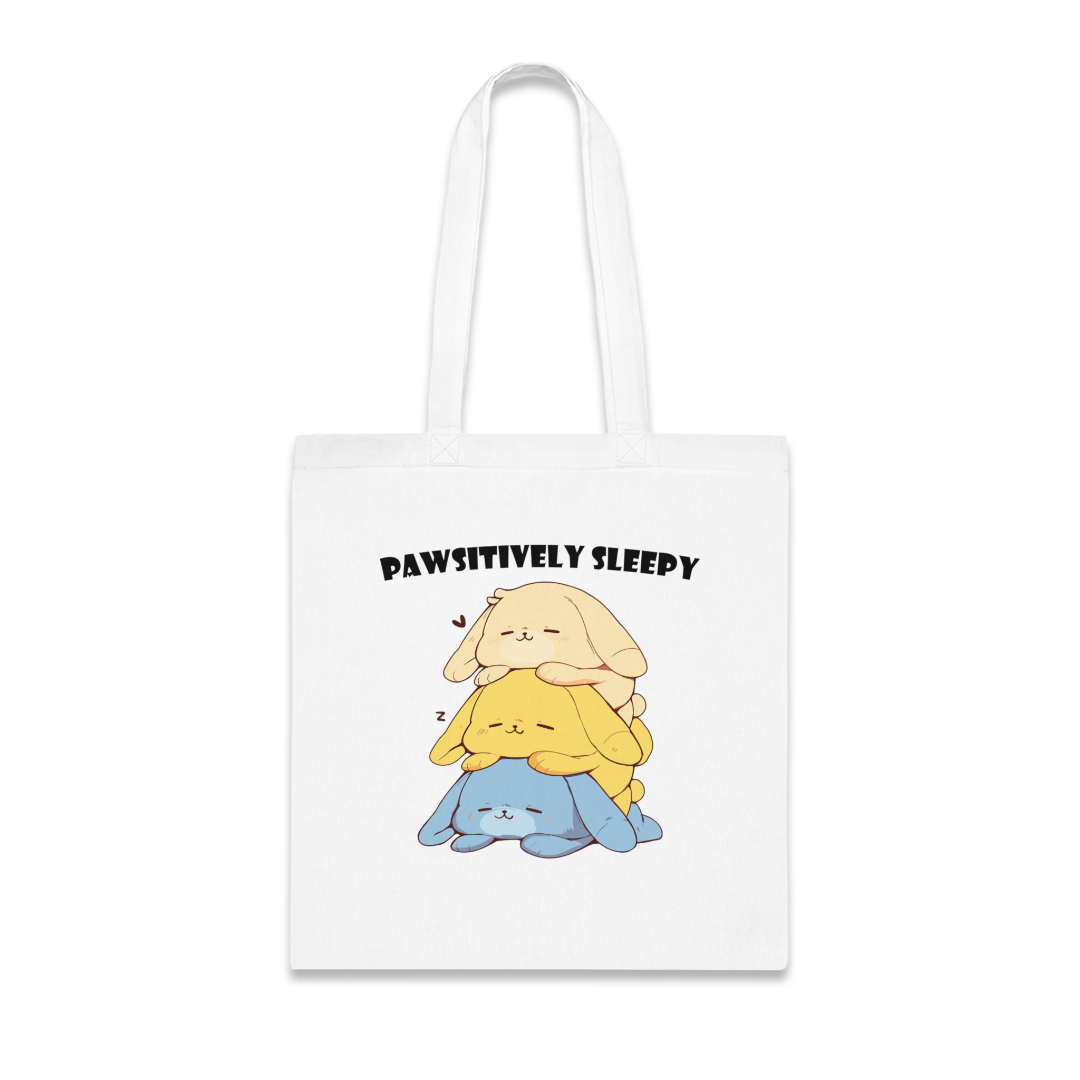 100% Cotton Canvas Tote Bag | Kawaii-Dog-003