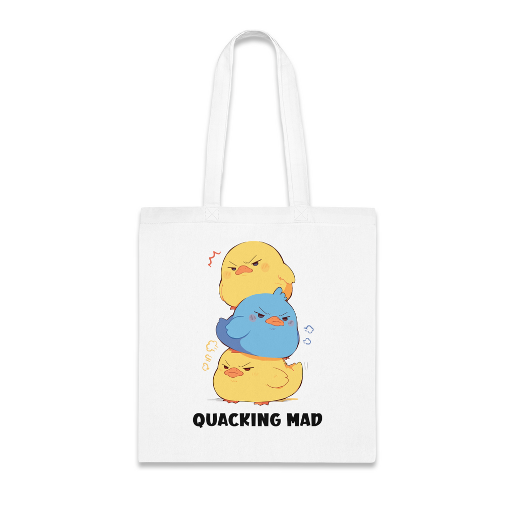 100%纯棉帆布手提袋 | Kawaii-Duck-001