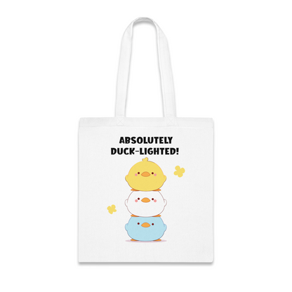 100% Cotton Canvas Tote Bag | Kawaii-Duck-002