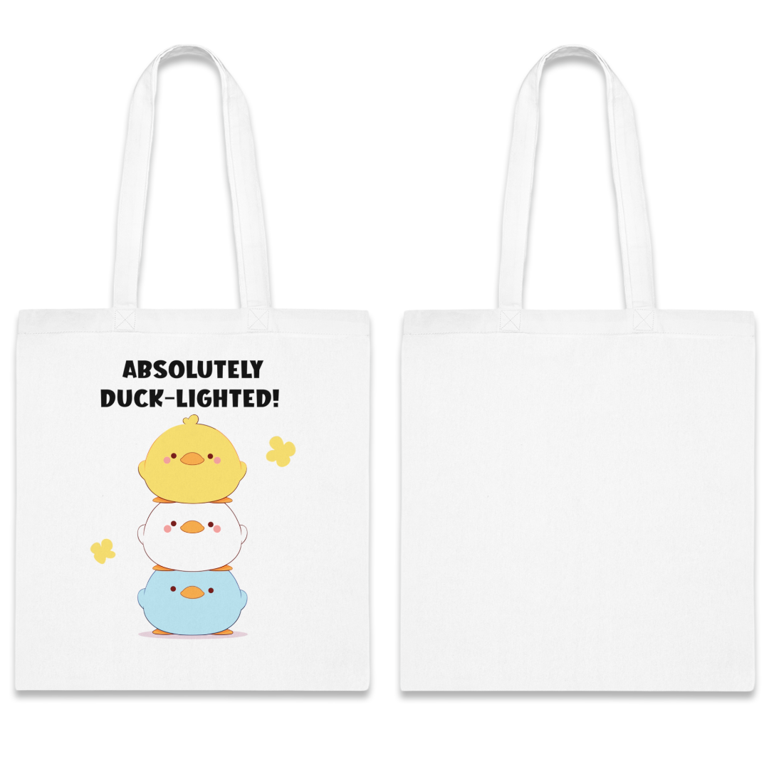 100% Cotton Canvas Tote Bag | Kawaii-Duck-002