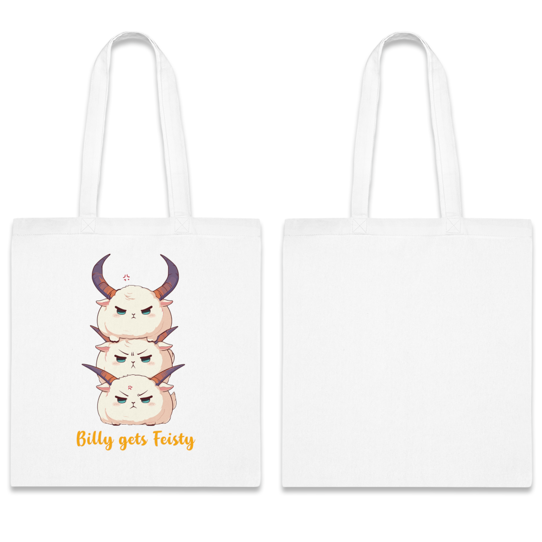 100% Cotton Canvas Tote Bag | Kawaii-Goat-001