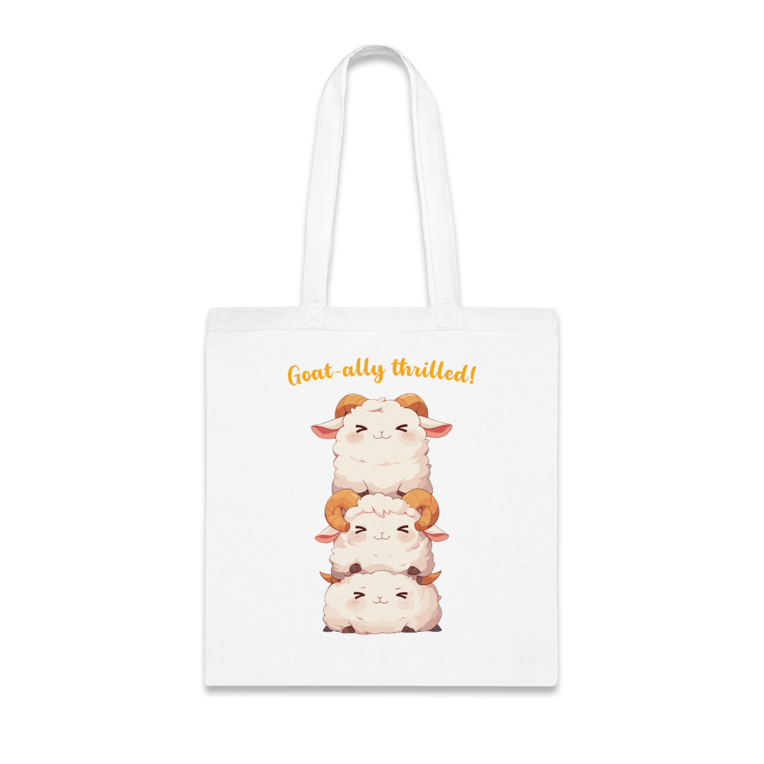 100% Cotton Canvas Tote Bag | Kawaii-Goat-002