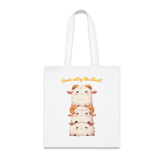 100% Cotton Canvas Tote Bag | Kawaii-Goat-002