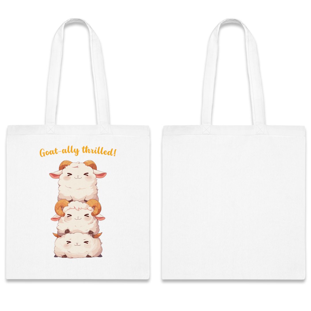 100% Cotton Canvas Tote Bag | Kawaii-Goat-002