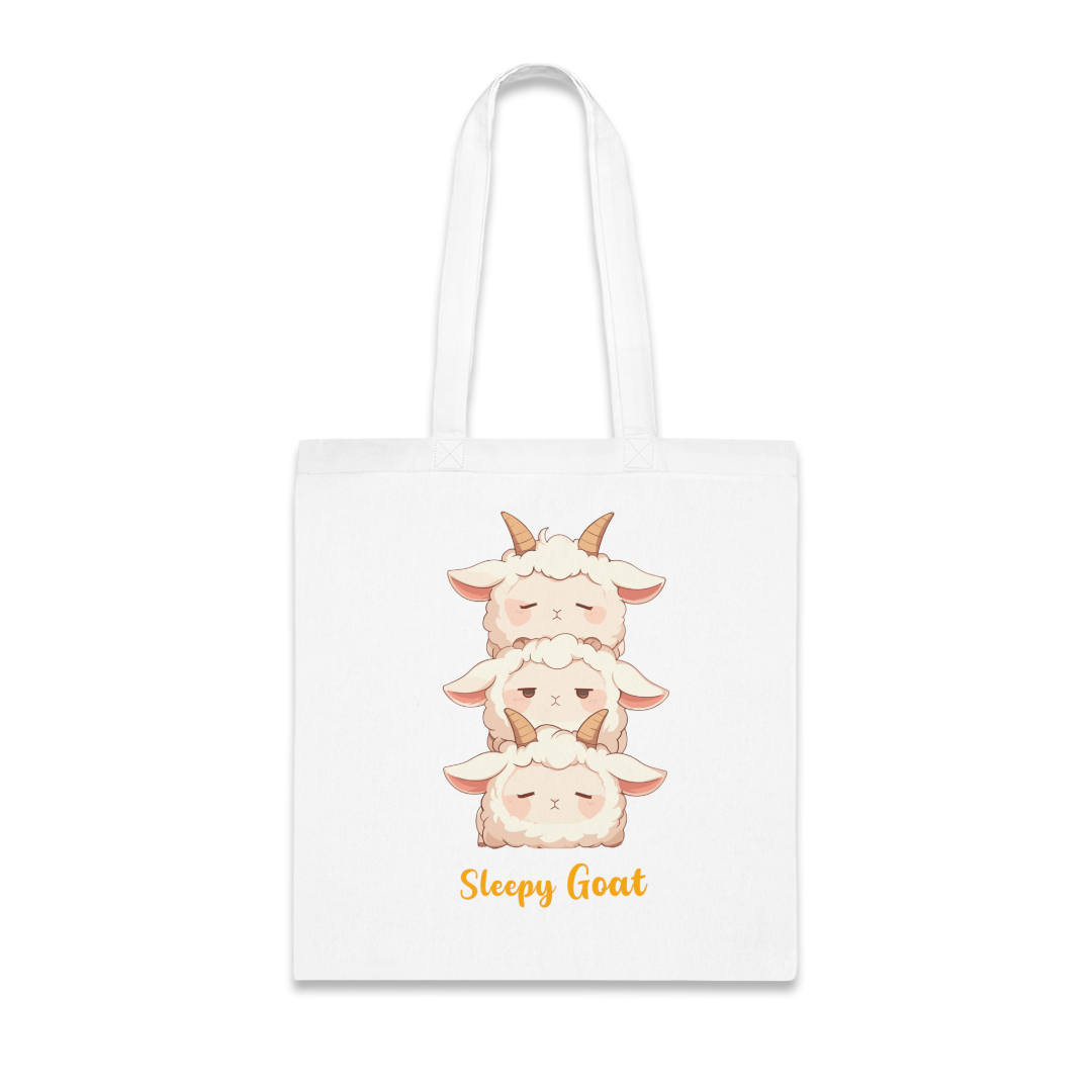 100%纯棉帆布手提袋 | Kawaii-Goat-003