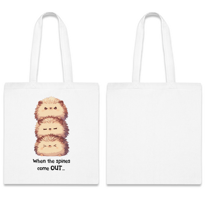 100% Cotton Canvas Tote Bag | Kawaii-Hedgehog-001