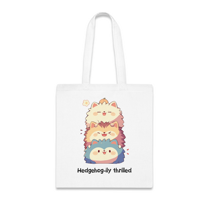 100% Cotton Canvas Tote Bag | Kawaii-Hedgehog-002