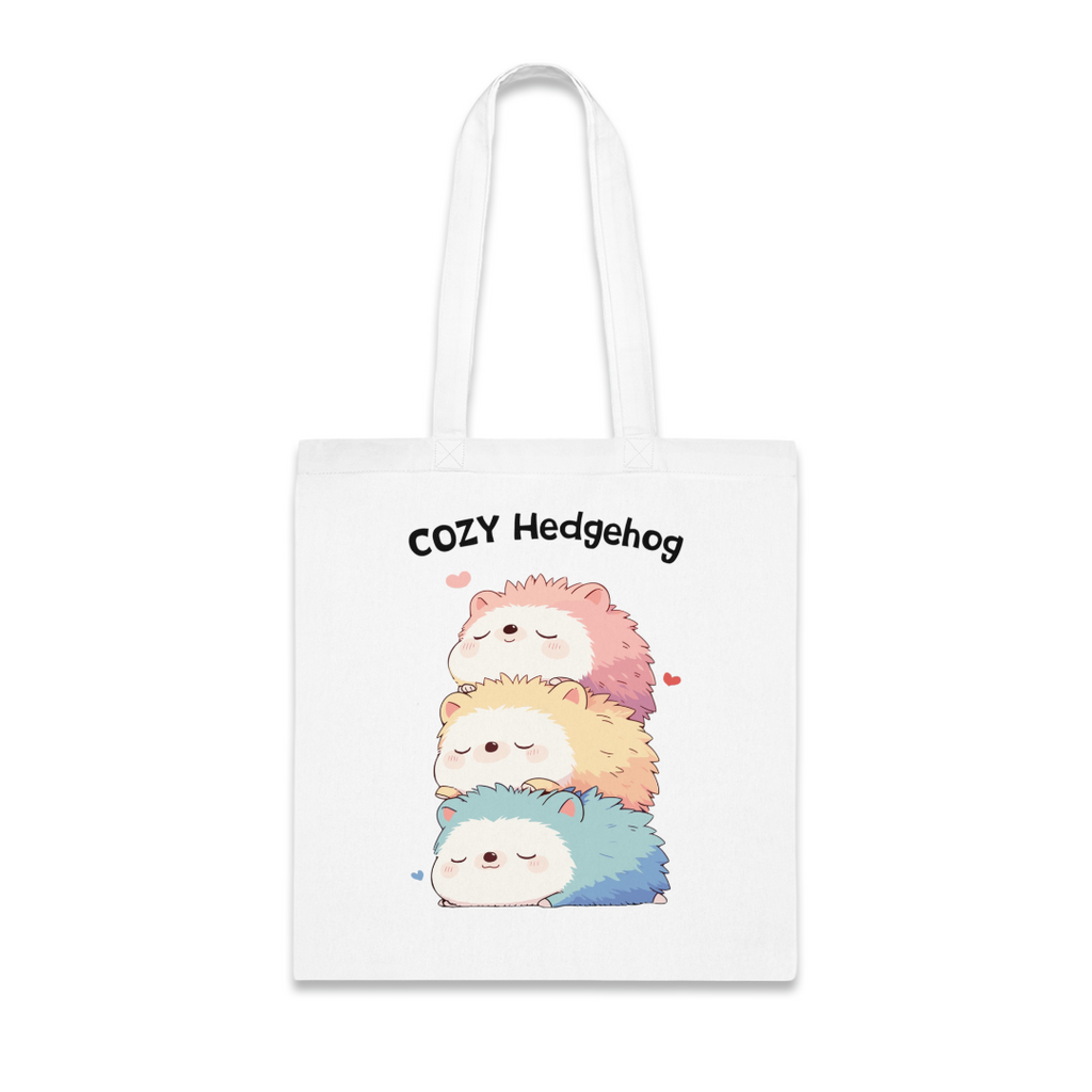 100%纯棉帆布手提袋 | Kawaii-Hedgehog-003