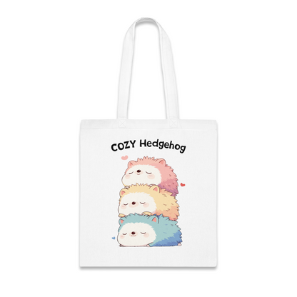 100% Cotton Canvas Tote Bag | Kawaii-Hedgehog-003