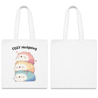 100% Cotton Canvas Tote Bag | Kawaii-Hedgehog-003