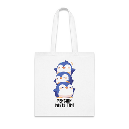 100% Cotton Canvas Tote Bag | Kawaii-Penguin-002