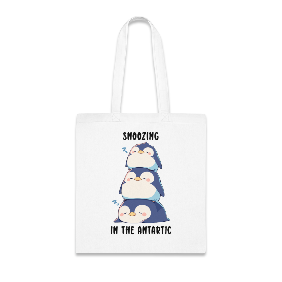 100%纯棉帆布手提袋 | Kawaii-Penguin-003