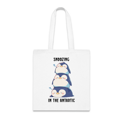 100% Cotton Canvas Tote Bag | Kawaii-Penguin-003