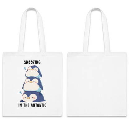 100% Cotton Canvas Tote Bag | Kawaii-Penguin-003