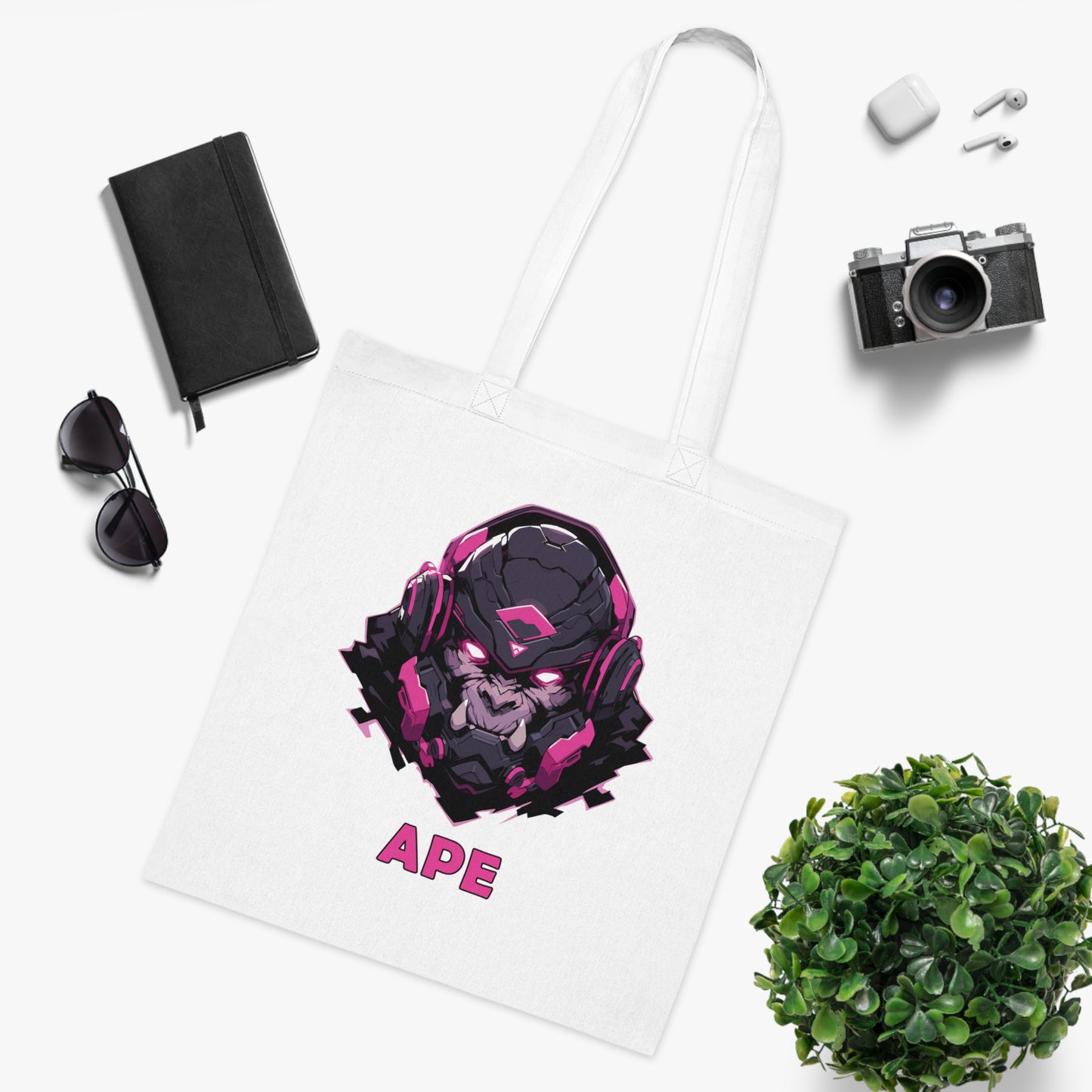 100% Cotton Canvas Tote Bag | Mascot-Ape-001