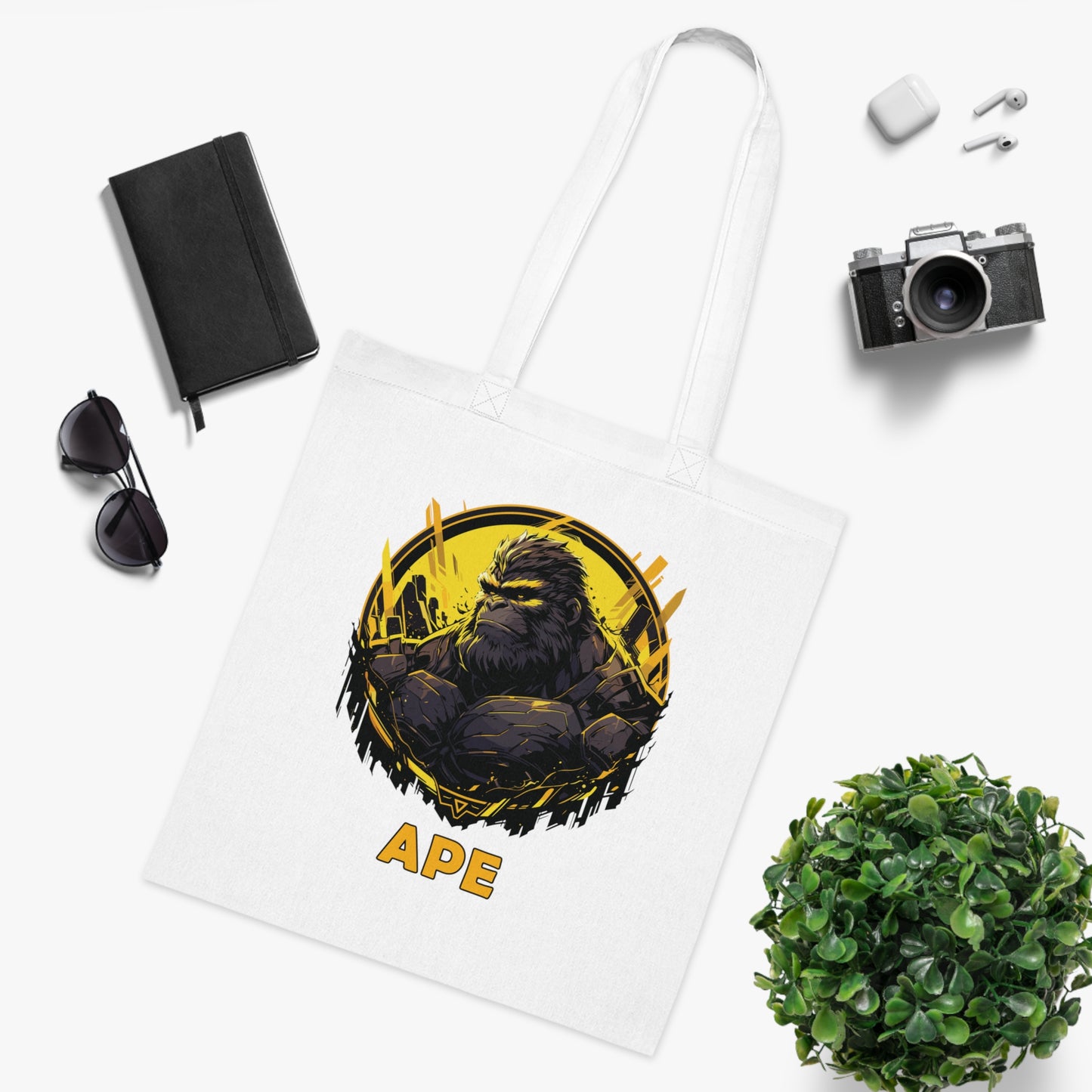 100% Cotton Canvas Tote Bag | Mascot-Ape-003