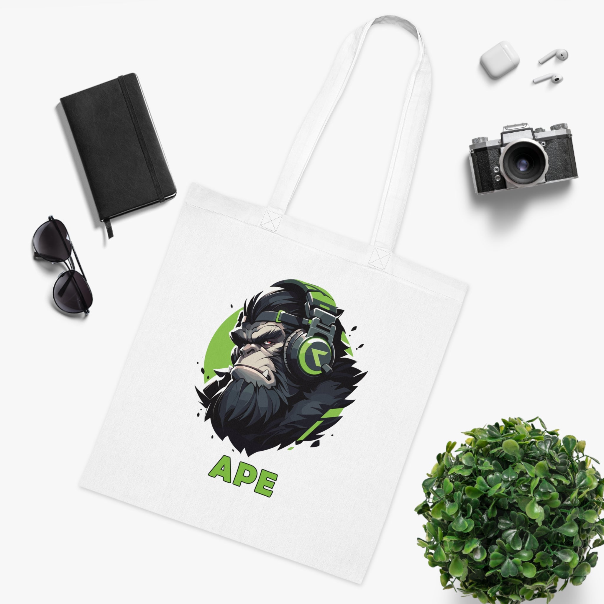 100%纯棉帆布手提袋 | Mascot-Ape-005