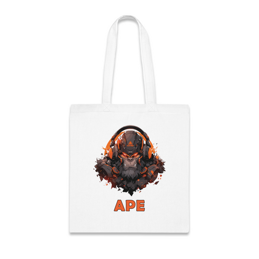 100% Cotton Canvas Tote Bag | Mascot-Ape-007